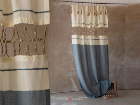 FEDRA - Tenda in Lino su Misura Con Passamaneria Corda