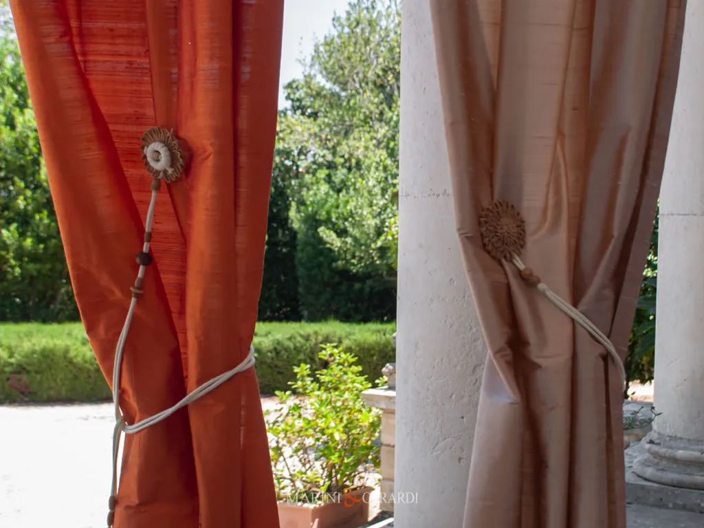 Tessuto Shantung Seta Per Tende - Corallo