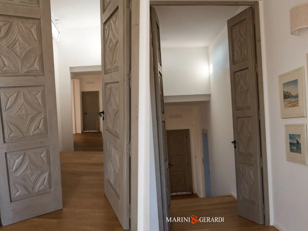 Porte Decapate Legno Massello Larice Spazzolato In Stile