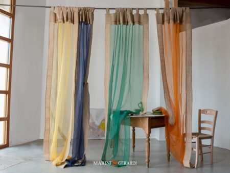 GRECALE - Tende Organza Moderne Voile Giallo Blu Verde Grecale