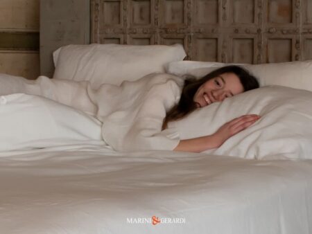 VENTO DI LUNA 100% Lino - Set Lenzuola Letto Matrimoniale + Federe