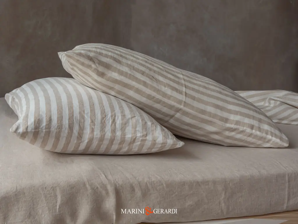Federe Cuscini In Lino Biancheria Lett