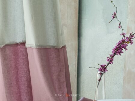 Tende Da Interni Moderne In Lino Colore Perla Rosa Pesco