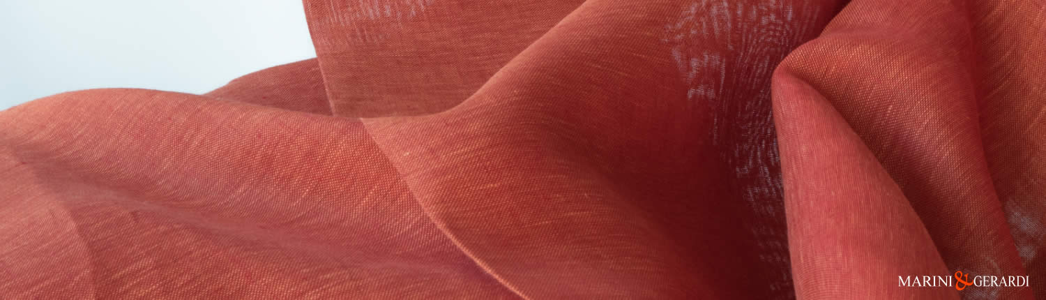 vendita tessuti al metro di lino di lusso salento liscio aragosta e01