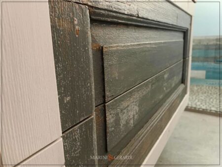 cassettiera bagno con anta vecchia shabby chic