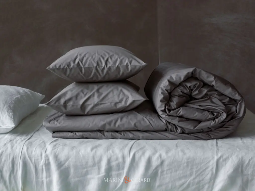 Copripiumino Cotone Con Federe Cuscino Letto In Noce Olimpia