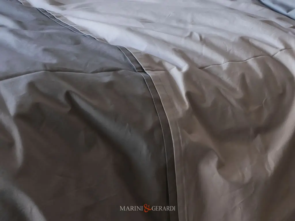 copripiumino cotone doppio colore cucitura flap Polvere + Grigio Selce