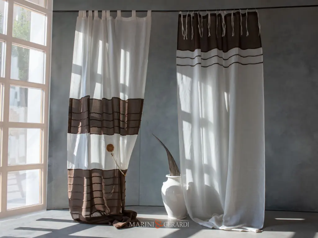 Tende Lino Moderne Con Balza Plissettata