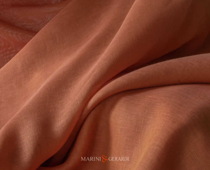 tessuto lino di lusso tende moderne arancio f09