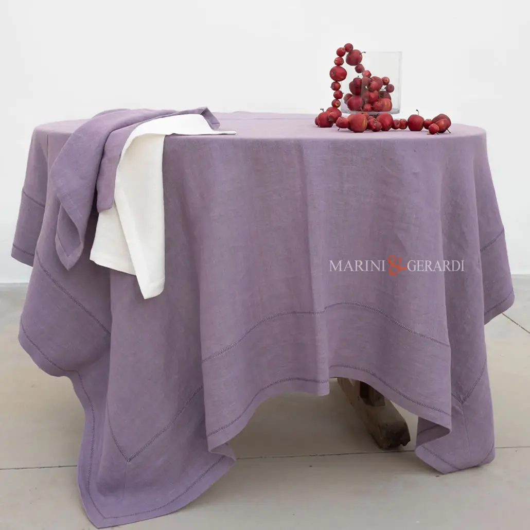 tovaglia tonda quadrata rettangolare in lino con tovaglioli