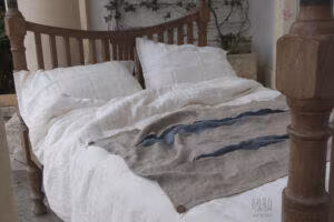 copripiumino matrimoniale infinito in lino stropicciato italiano