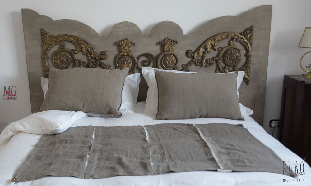 infinito copripiumino moderno lenzuola letto lino con tagli