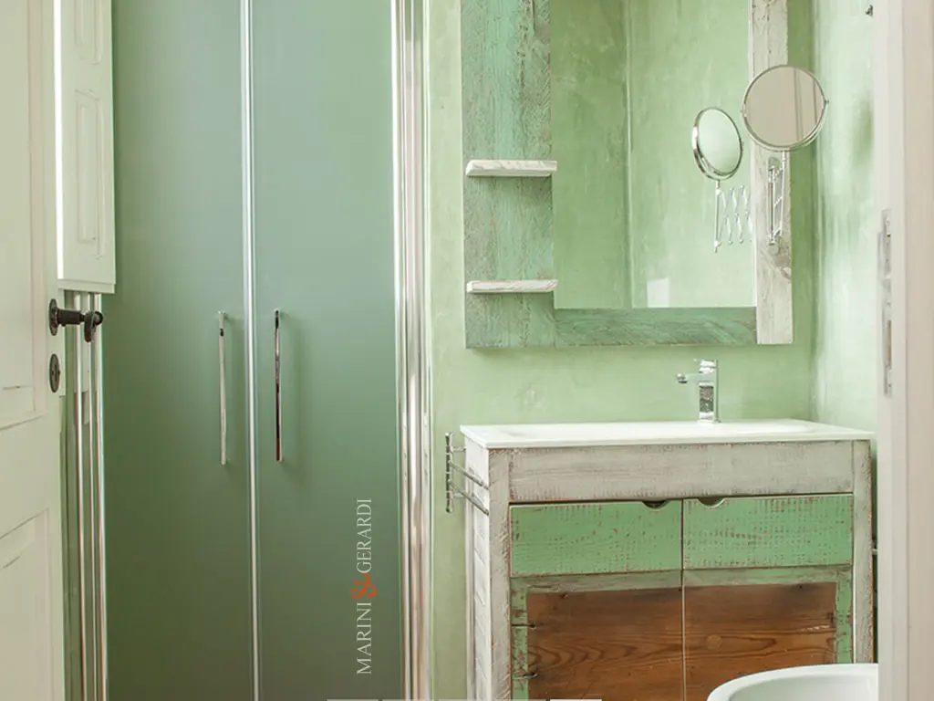Mobile bagno legno massello shabby chic