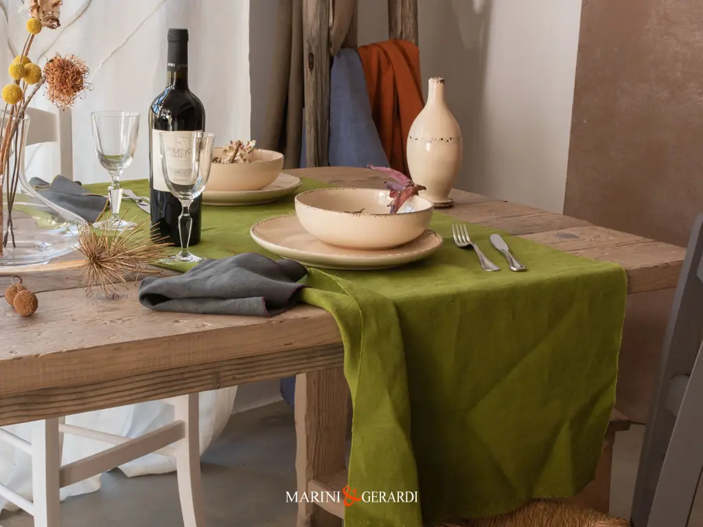 mustang runner selvaggio lino prelavato pistacchio