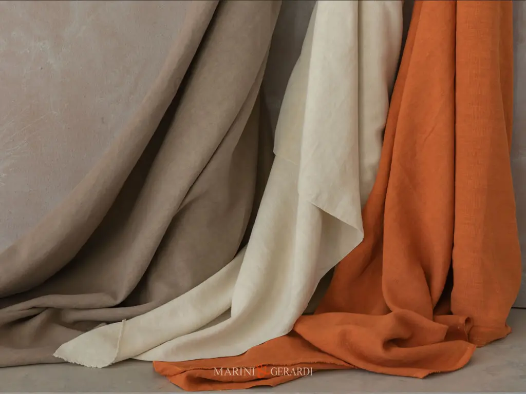 tessuti per tappezzeria divani lino vintage arancio panna talpa