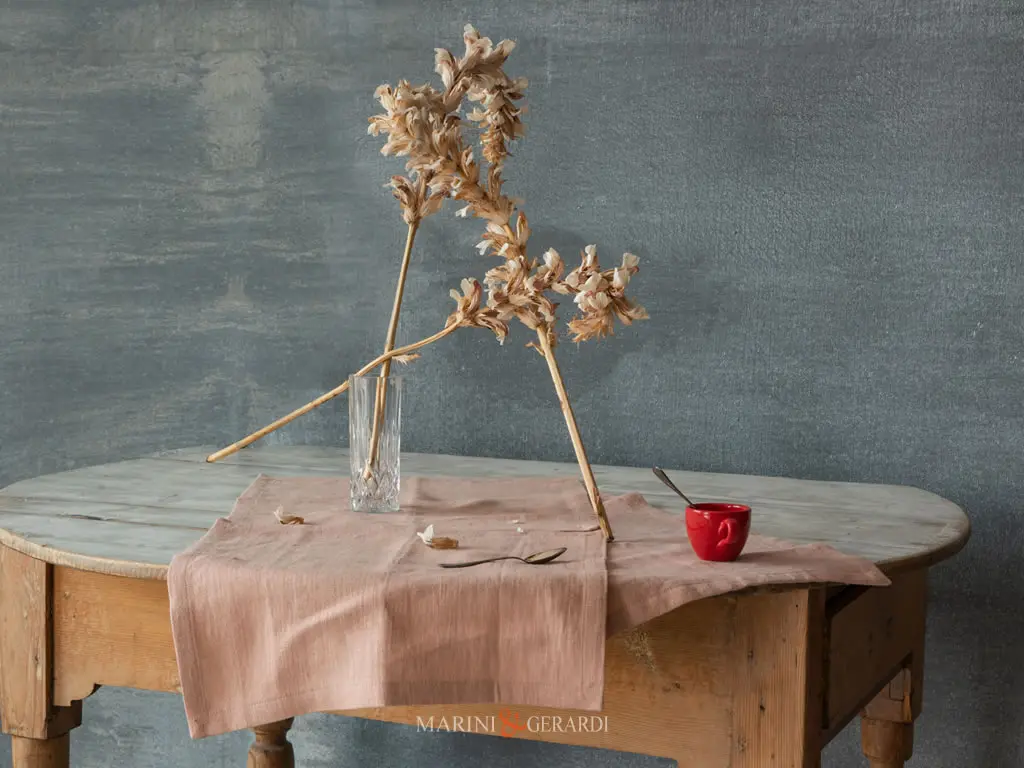 tovagliette americane runnner tavolo in rosa lettera a