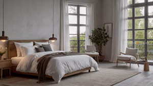 Tende per interni moderne design in lino di qualita