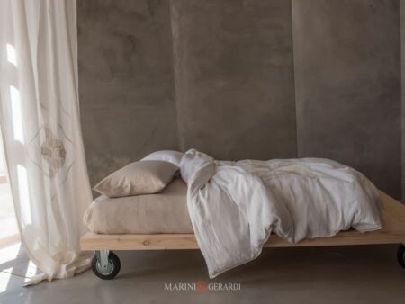 classic copripiumino matrimoniale bianco con applicazione ricamata