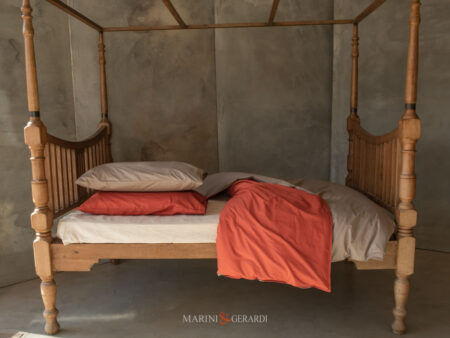 piumino matrimoniale a sacco in cotone mattone argilla