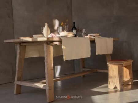 tavolo legno massello montagna campagna shabby con sedie