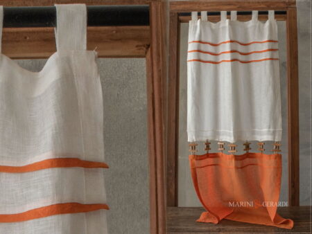 tenda a vetro su misura online lino con plissettature