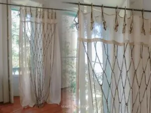 tenda moderna per interni tessuto in lino elettra