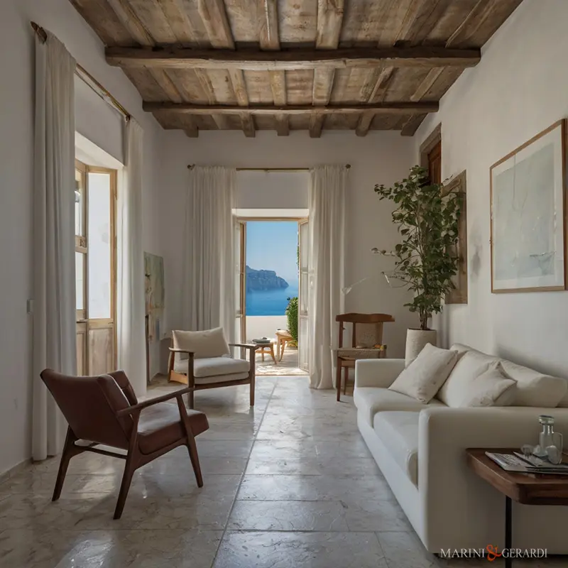 Tende da interno per casa al mare soggiorno in lino