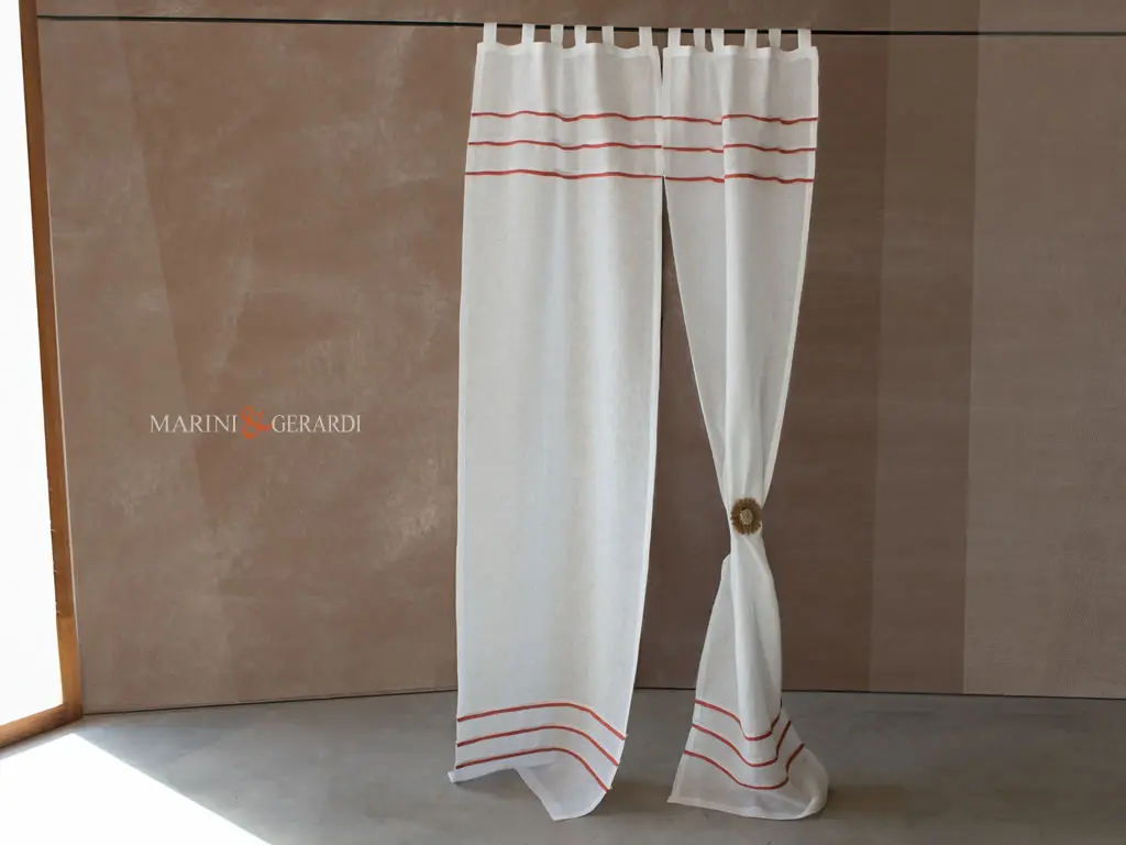 Tende per vetrate moderne per soggiorno in lino