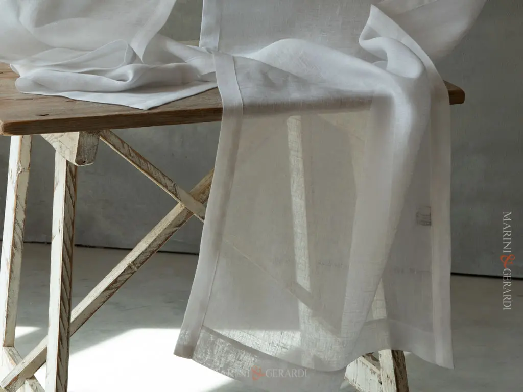 soleto tende a vetrage tessuto di lino italiano