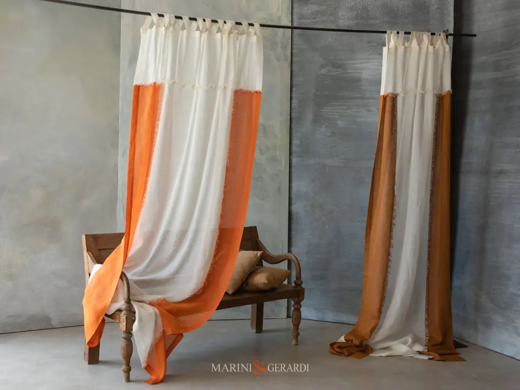 tenda salone classico in lino design eclettico pegaso