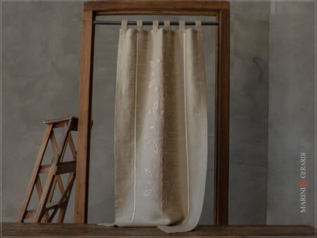tende ricamate a vetro tessuto in lino RHA