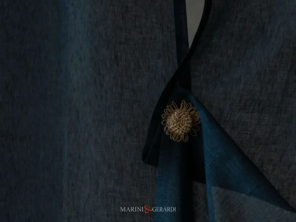 tende vetrage per vetrate moderne in lino blu profondo