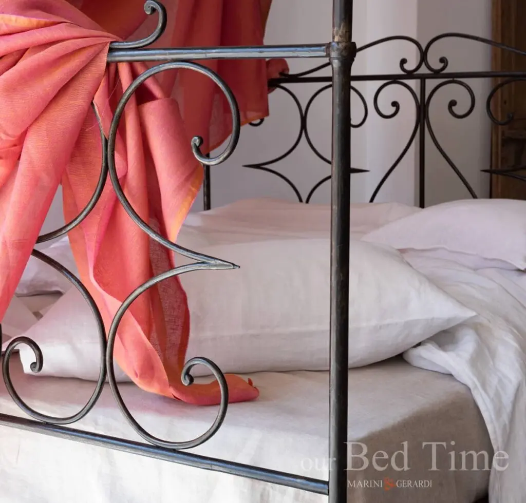 letto matrimoniale ferro battuto occasione epoca 800 italia