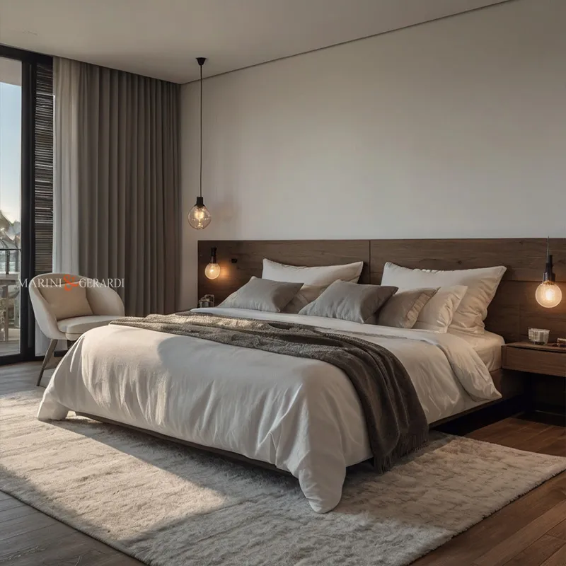 Tende per interni in offerta di lino italiano per stanza da letto