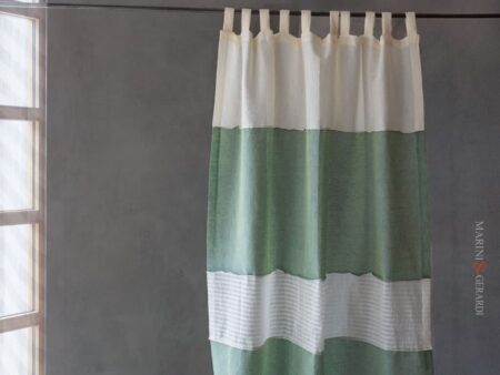 tende moderne soggiorno casa in lino beige verde pistacchio