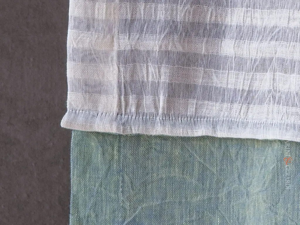 tende soggiorno in lino tessuto beige verde pistacchio