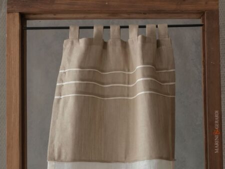 tendine a vetro in lino soggiorno inserti asole