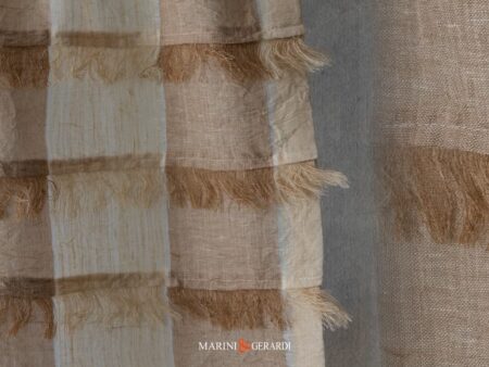 tendine moderne in lino con frange righe verticali