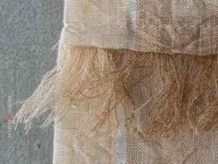 tendine per cucina shabby con frange lino stropicciato