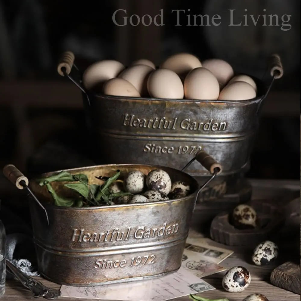 cestini porta uova in metallo stile antico arredo cucina