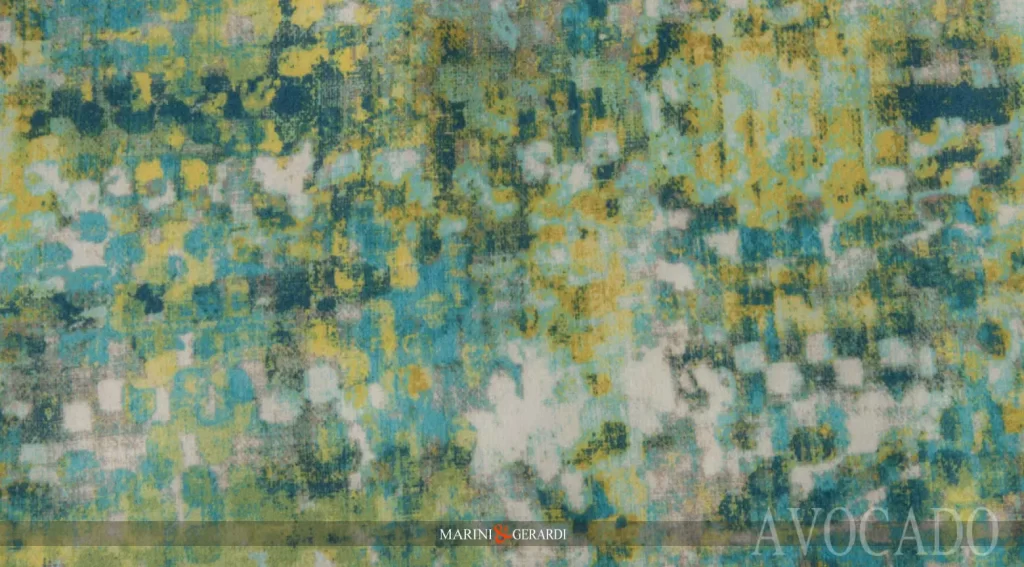 Tessuti tappezzeria divani velluto giallo blu bianco avocado