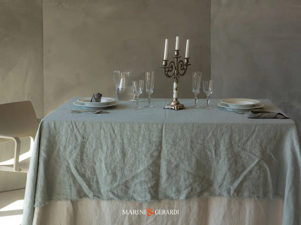 copritavolo soggiorno con tessuto fresco in lino delave froisse