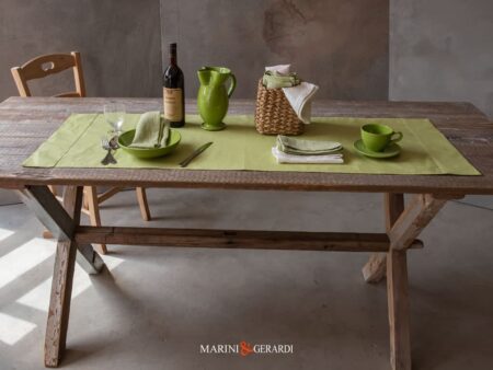 tavoli legno massello vintage gambe a croce