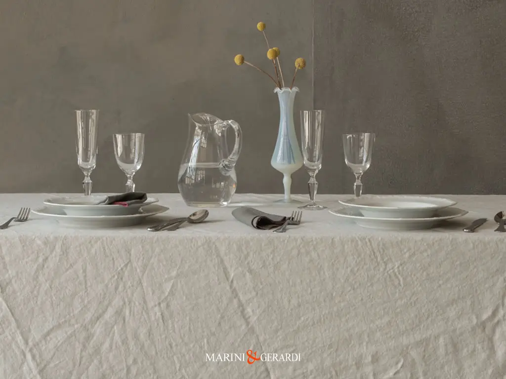 tenda di lino elegantemente moderna grigio perla