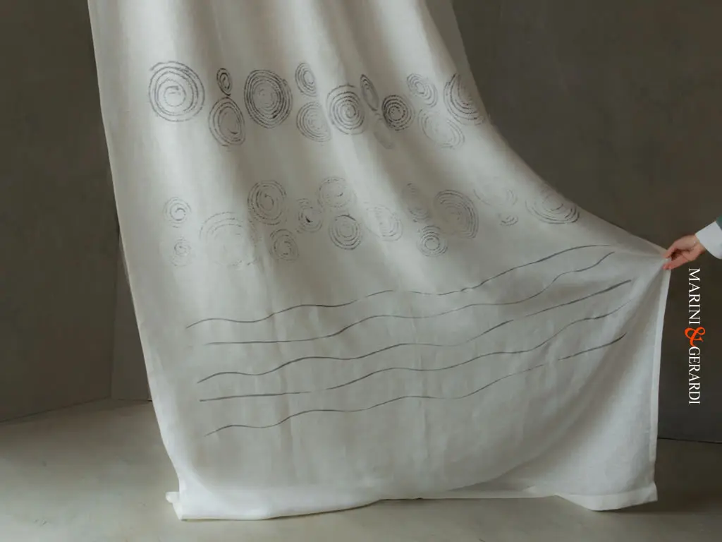 tende moderne design per interni esclusivi in lino