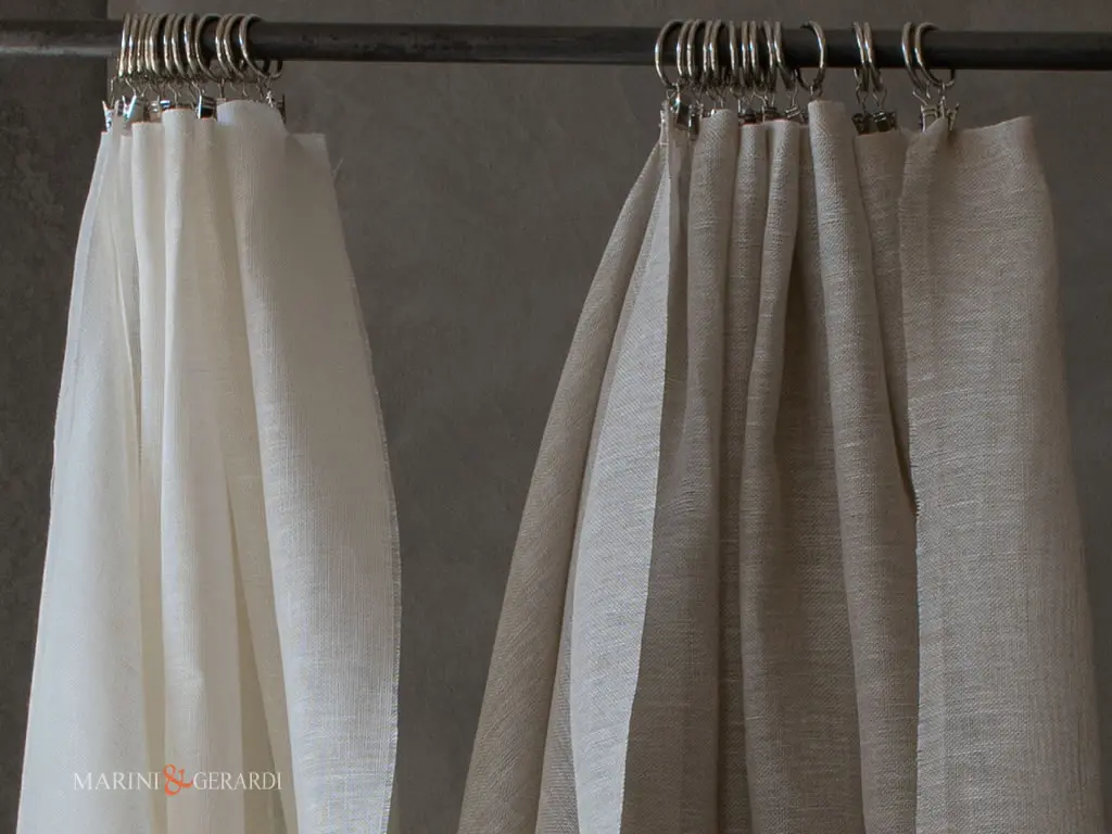 tende per interni in lino bianco giunco idee da copiare