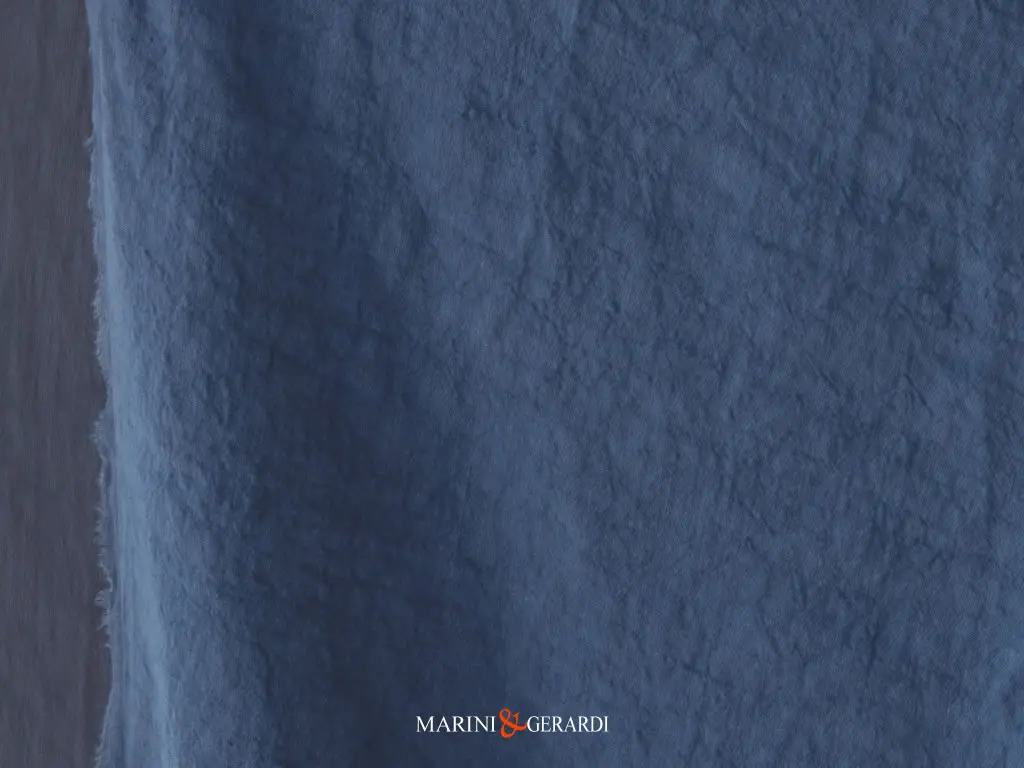 tessuto di cotone stropicciato delave pervica