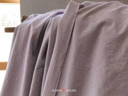 tessuto di cotone stropicciato per lenzuola violetta