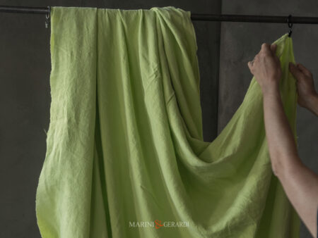 LINO SELVATICO Tessuto per Tendaggi moderni in Lino Stropicciato Delavè