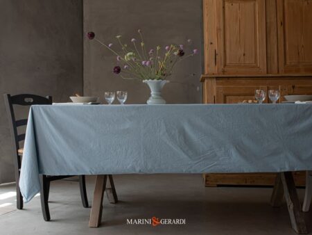 tovaglie in cotone stropicciato azzurro cielo saudade